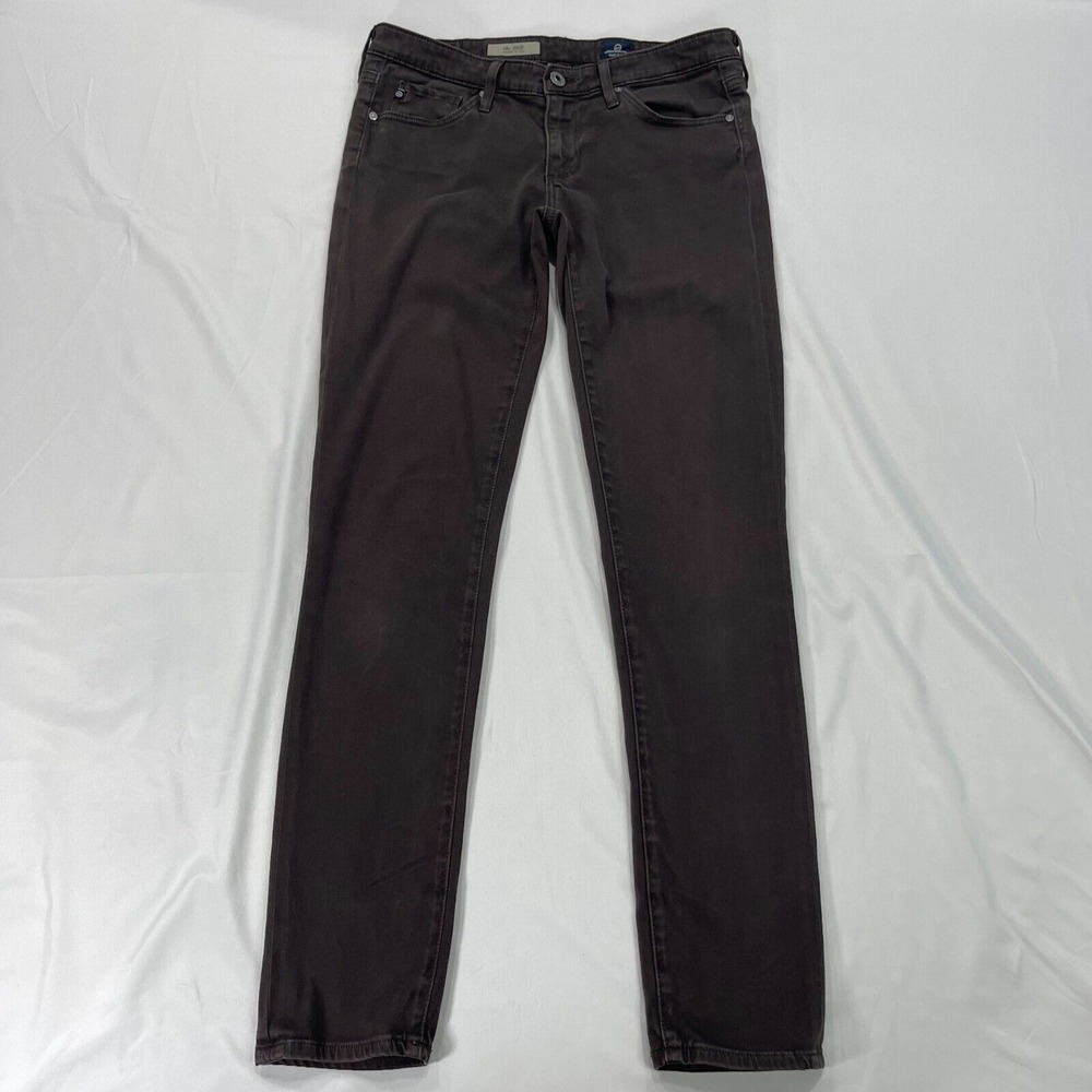AG Jeans The Stilt Cigarette Leg Pants Womens 26 Brown 29x28 Adriano Goldschmied